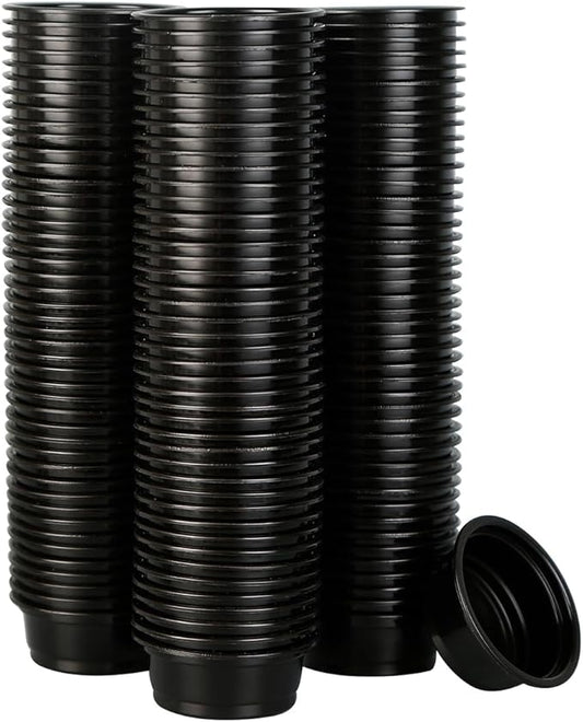 Plastic Gecko Feeding Cups, 0.5 oz Small Terrarium Bowls Reptiles Food Water Feeder Ledge Cups for Lizars,Bearded Dragon,Snake,Frogs, 100Pack Black