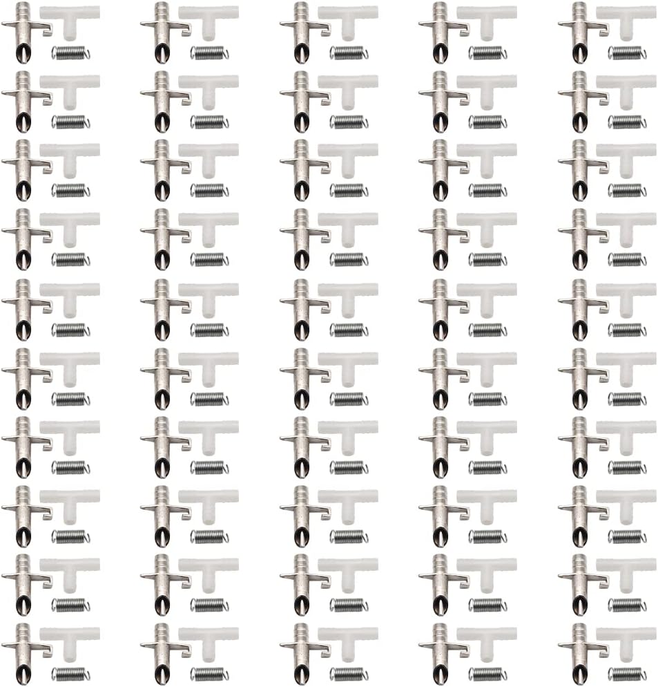 50PCS Automatic Water Rabbit Nipple Drinker Feeders for Rabbit Guinea Pig Ferret Rat Mouse Poultry Watering System (White)