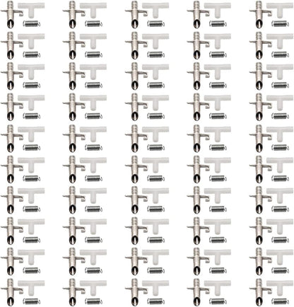 50PCS Automatic Water Rabbit Nipple Drinker Feeders for Rabbit Guinea Pig Ferret Rat Mouse Poultry Watering System (White)