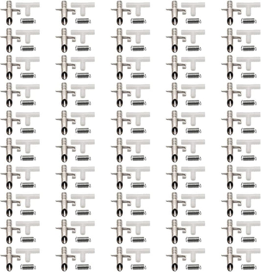 50PCS Automatic Water Rabbit Nipple Drinker Feeders for Rabbit Guinea Pig Ferret Rat Mouse Poultry Watering System (White)