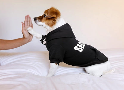 Dog Hoodie Security Dog Sweater Soft Brushed Fleece Pet Clothes Hoodie Sweatshirt with Pocket Sweaters for Small Dogs(XS)