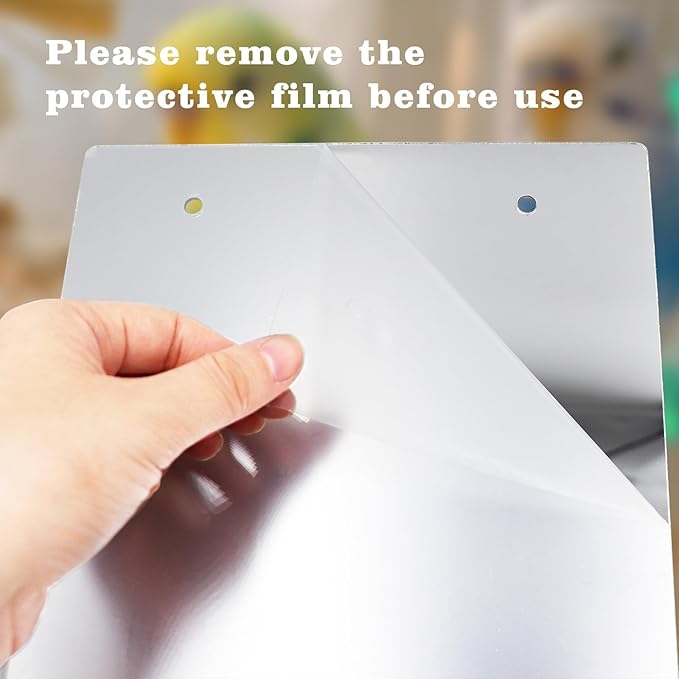 Bird Mirror Toy with Perch Stand, Parrot Parakeet Mirror with Bird Swing Bell Toys, Bird Cage Accessories, Suitable for Parakeet Cockatiel Conure Lovebirds - 7.9 × 6.3 Inch