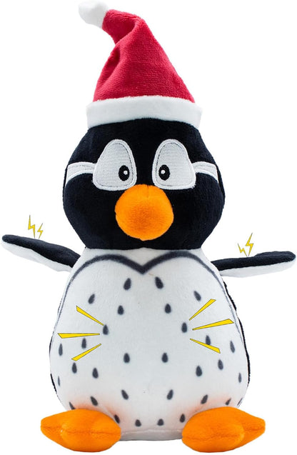 Dog Toys Squeaky Interactive Puppy Teething Chew Toy Stuffed PP Cotton Crinkle Sound Paper Tail,Penguin Shape for Large Medium Small Breeds Indoor Outdoor Play