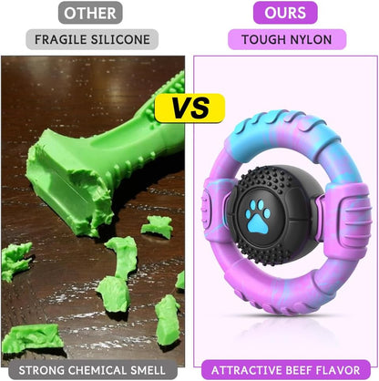 Dog Toys for Aggressive Chewers Large Medium Small Breed Indestructible Durable Tough Dog Chew Toys to Keep Them Busy Nylon Rubber Interactive Dog Toys