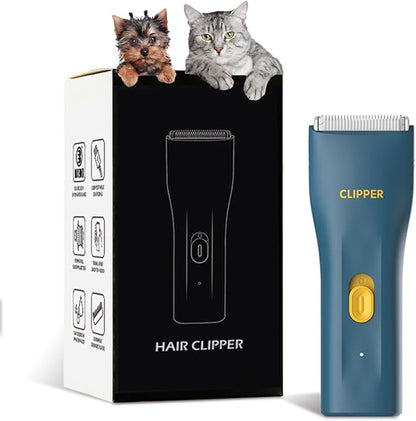 Dog Grooming Cilppers,Handy & Powerful Pet Electric Hair Trimmer Kits Waterproof Cordless Rechargeable Grooming Shavers for Small Dogs and Cats Green