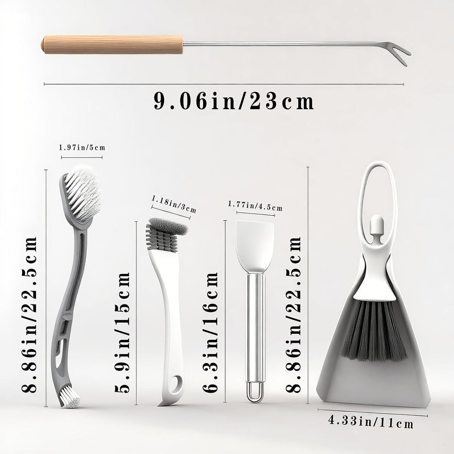 5-Piece Bird Cage Cleaning Brush Tool Set, Bird Cage Cleaner, Pet Cage Cleaning Kit, Suitable for Bird Cages, Rabbit Cages, Hamster Cages, Parrot Cages, and Other Small Pet Cage Accessories