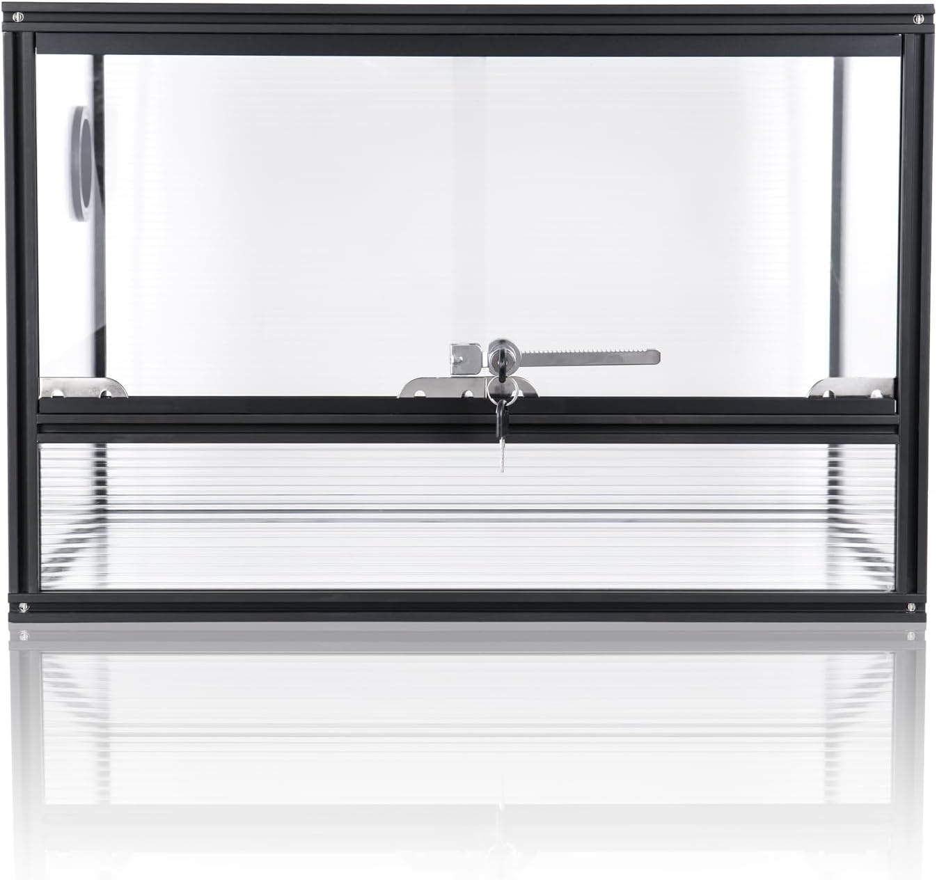 27 Gallon Bearded Dragon Tank, 24"x16"x16" Reptile Terrarium, Small Reptile Enclosure with Aluminum Frame, Mesh Top, Sliding Lock Doors