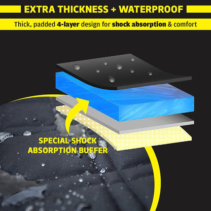 Meadowlark SUV Cargo Liner Dog Seat Covers + Seat Belt, Double Stitched & Extra Padded, Water Repellant, Anti Shock, Non-Slip, Cover Trunk Mat, Dog Accessories, Pet Car Seat Protector for Fur & Mud