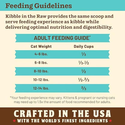 Primal Kibble in The Raw, Freeze Dried Cat Food, Chicken & Fish, Scoop & Serve, Made with Raw Protein, Whole Ingredient Nutrition, Crafted in The USA, Dry Cat Food, 24 Ounce (1.5 lb) Bag