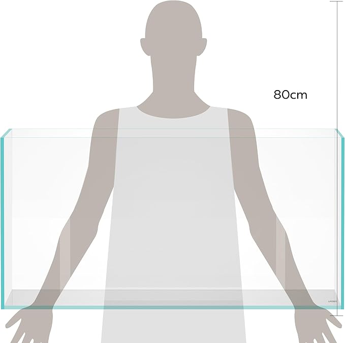 LANDEN 120P 105 Gallon Rimless Low Iron Aquarium Tank, W47.2×D23.6×H23.6 in(120x60x60cm) 12mm Thickness with Black Nano Foam Leveling mat Included