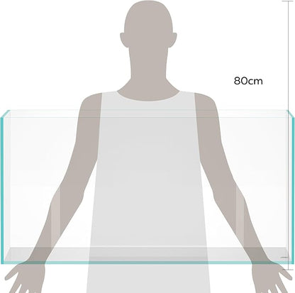 LANDEN 120P 105 Gallon Rimless Low Iron Aquarium Tank, W47.2×D23.6×H23.6 in(120x60x60cm) 12mm Thickness with Black Nano Foam Leveling mat Included