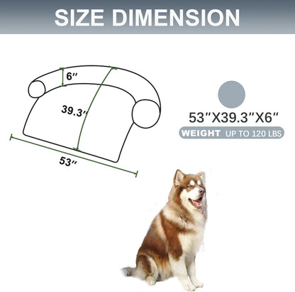 Calming Dogs/Cats Bed Mats, Dog Pad Washable Removable Couch Cover, Plush Long Fur Mat for Pets, Waterproof Lining, Perfect for Small, Medium and Large Dogs and Cats (Gradient Gray, 53"x39")