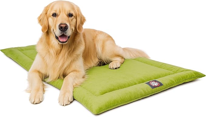 Majestic Pet Orthopedic Memory Foam Dog Crate Mat - Plush Pet Bed Pad for Crates & Kennels | USA Crafted | 42"x26" Villa Apple