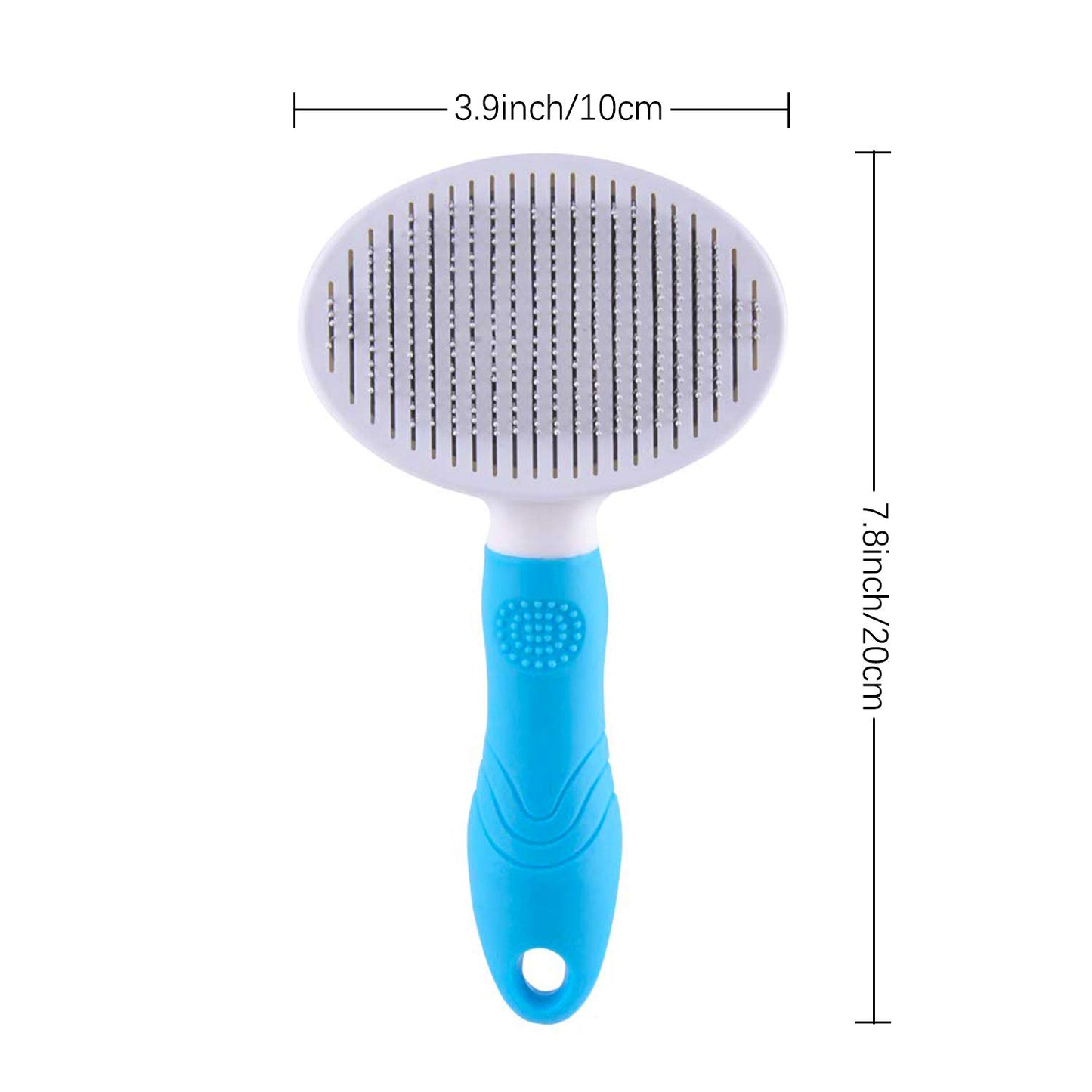 Cat Grooming Brush, Pets Skin Friendly Self Cleaning Slicker Massage Brushes for Shedding Dogs Cats Hair Gentle Remove Loose Undercoat with Long or Short Hairs for All Fur Type- UPGRADED