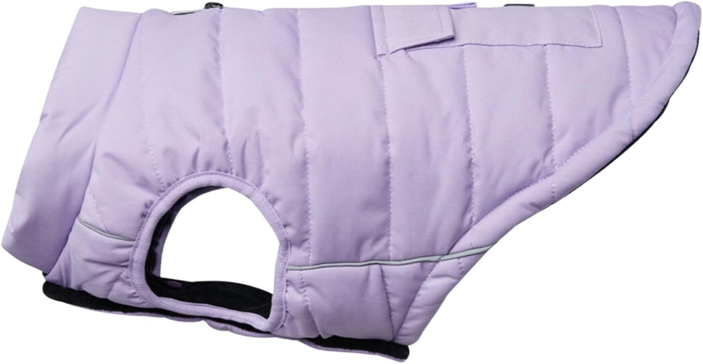 Spark Paws Dog Winter Jacket, Water-Resistant Coat, Warm Reflective Windproof Fleece-Interior, for Medium and Large Dogs - Lilac - S