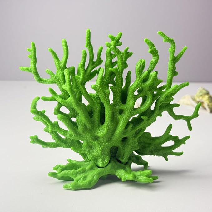Fish Tank Decorations,Aquarium Corals Decoration, Aquarium Ornaments, Fish Tank Coral, Aquarium Corals Decoration, Fish Decorations for Aquarium (Green, Medium)