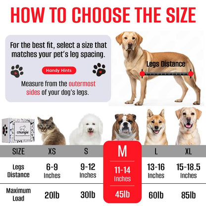 Dog Grooming Hammock for Medium Dogs – Dog Restraint for Nail Trimming with Pet Nail Clipper – Dog Sling for Grooming, Dog Hammock for Nail Cutting & Grooming Harness (Legs Spacing:11-14”)/Max W:45lb)