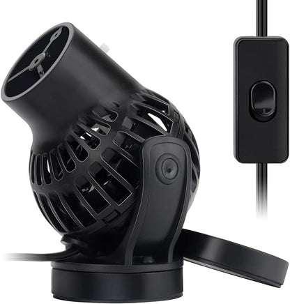 hygger Wave Maker with Controller for Feeding, 1320 GPH Ultra-Silence Aquarium Powerhead with Strong Magnet Suction Base for Freshwater or Saltwater Fish Tank, 360° Rotating Aquarium Wavemaker