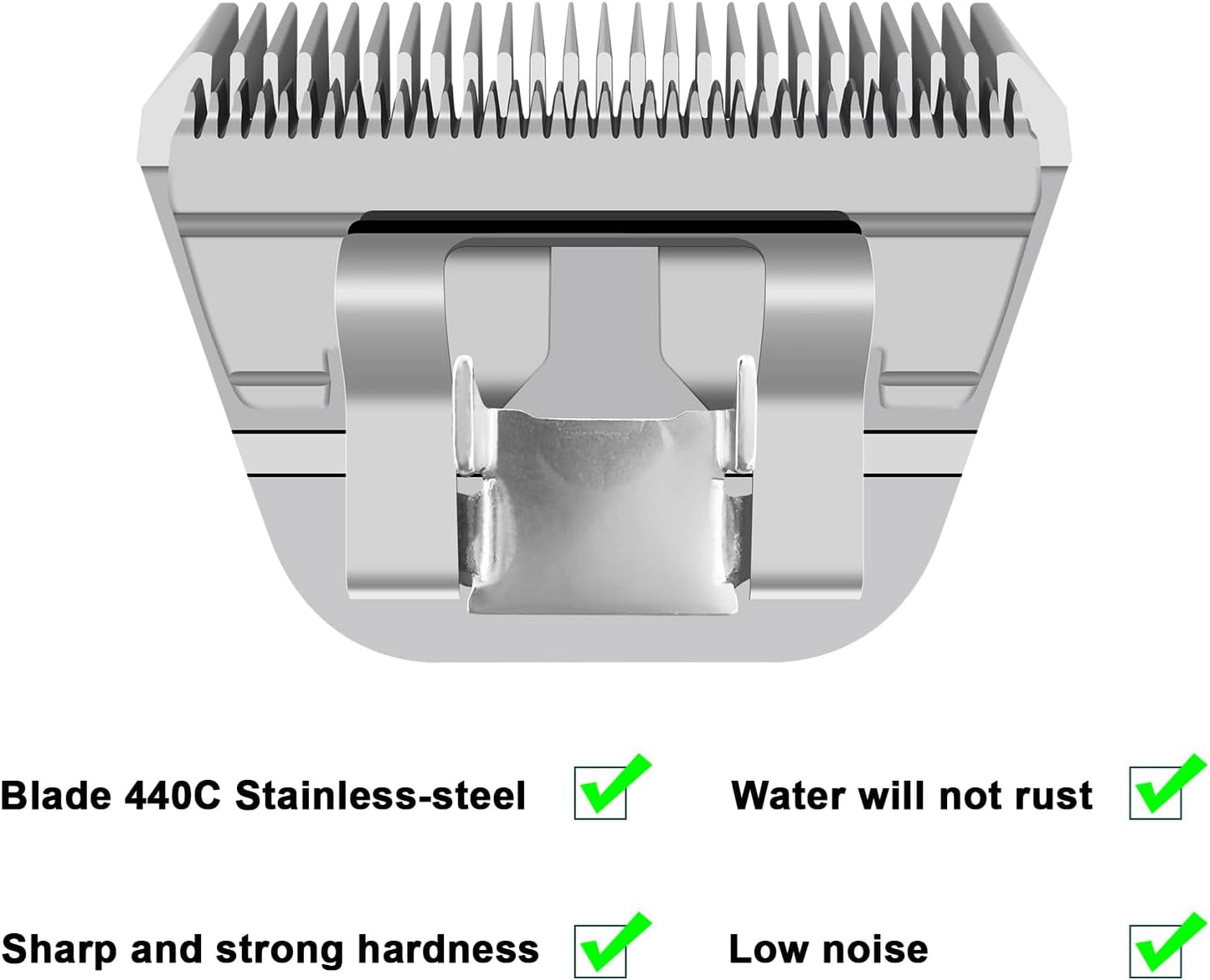 4FW Wide Pet Dog Grooming Detachable Blades,Compatible with Andis,Oster A5,Wahl KM10 Clippers,Cut Length 3/8"(9.5mm) for Larger Animals