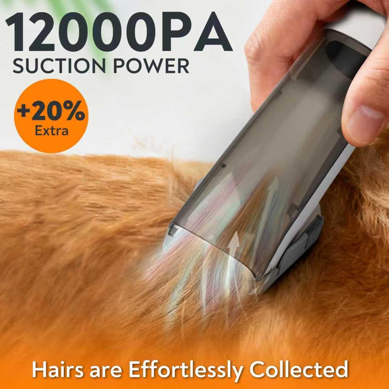 Dog Grooming Vacuum, Dog Grooming Kit 12kPa Suction Hair Remover Low Noise Pet Brush Vacuum Collects 99% Hair, 2L Dust Cup, 5 Proven Grooming Tools for Cats, Other Animals and Home Cleaning