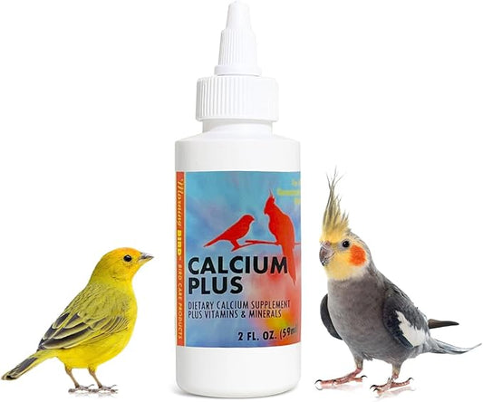 Morning Bird Calcium Plus Liquid for Birds – Bird Vitamins for Strong Eggshells, Healthy Bones, and Baby Bird to Support Growth, Breeding, and Wellness for All Birds 2 Fl Oz