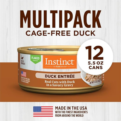 Instinct Flaked Entrée Wet Canned Cat Food - Duck, 5.5 oz. Cans (Pack of 12)