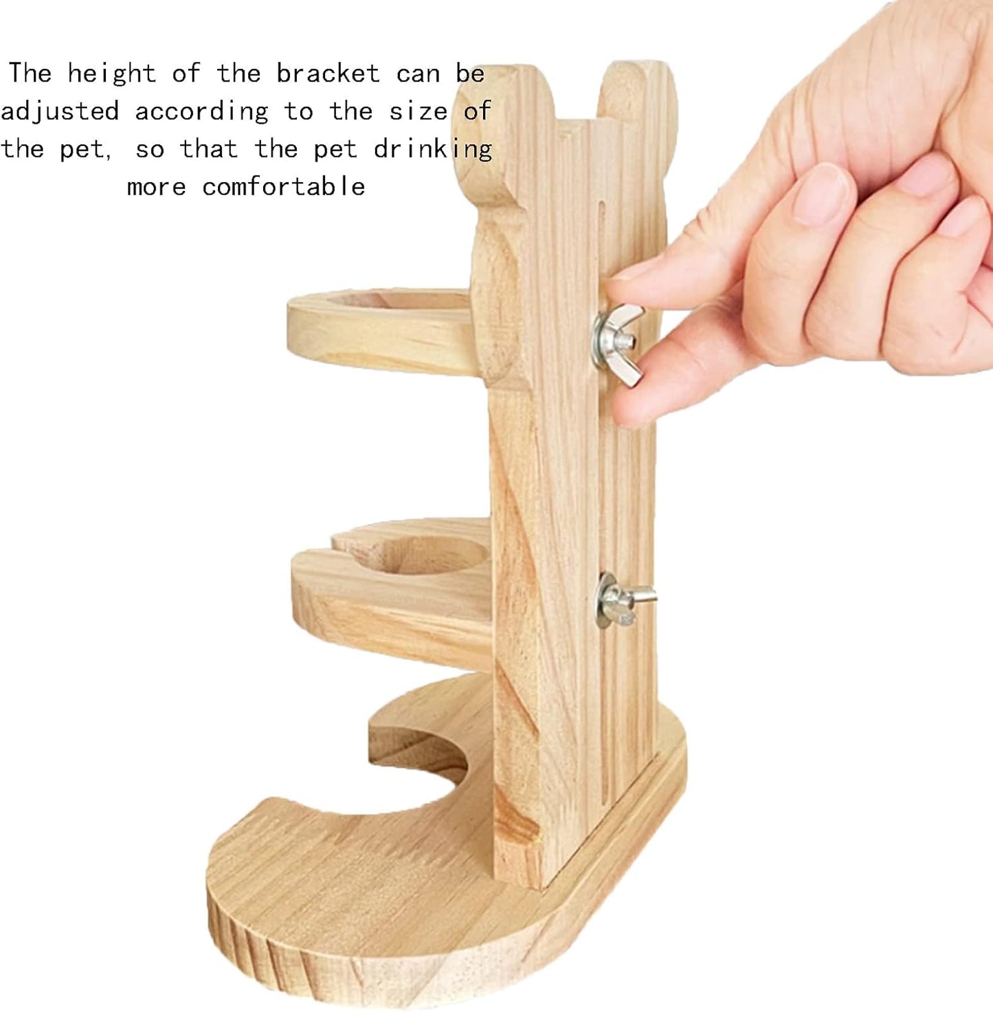 Hamiledyi Small Animal Water Bottle with Adjustable Stand & Hanging Hook, Leak-Proof Water Dispenser for Hamsters, Guinea Pigs, Gerbils, Rodent Cage Accessories(Style A)