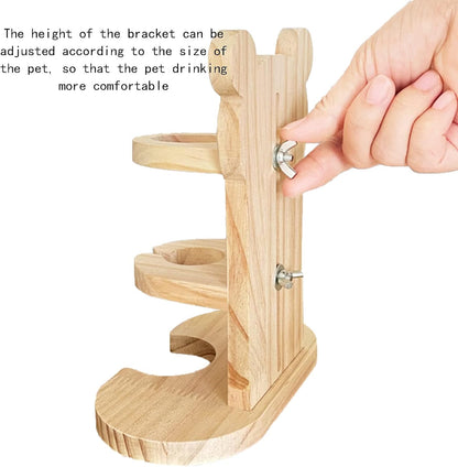 Hamiledyi Small Animal Water Bottle with Adjustable Stand & Hanging Hook, Leak-Proof Water Dispenser for Hamsters, Guinea Pigs, Gerbils, Rodent Cage Accessories(Style A)