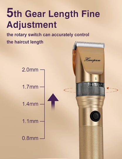 Dog Grooming Clippers, Professional Dog Clipper for Thick Coat 12V Plug-in Pet Trimmer High Power Pet Clippers Low Noise with Guard Combs Brush for Dogs Cats and Other Animal