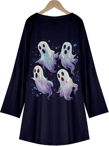 MARSVOVO Women Novelty Graphic Plus Size Sweater Crewneck Long Sleeve Cute Printed Loose Fit Casual Fall Sweaters Top