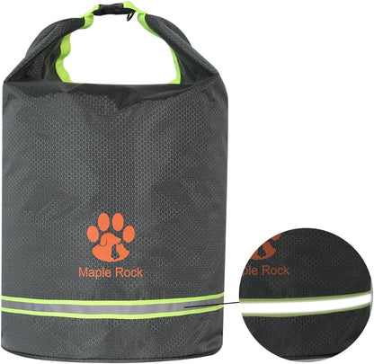 Dog Food Travel Bag - 84 Cups/26 lbs Capacity | Leak-Proof, Water-Resistant Dog Food Storage Container for Travel, Camping, RV & Outdoor | Collapsible, Easy-to-Clean Kibble Bag (Grey)