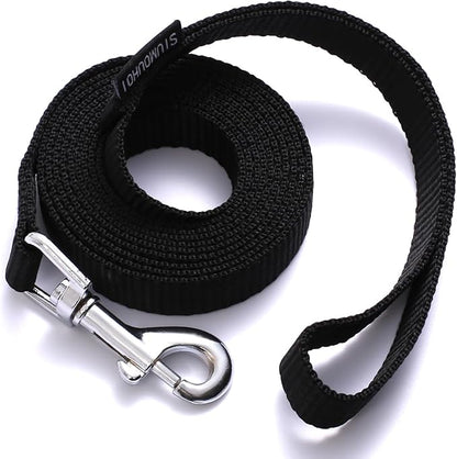 6 FT Puppy Leashes, Strong Traditional Style Leash with Easy to Use Collar Hook,Dog Lead Great for Small and Medium and Large Dog (Black, 5/8 in x 6 ft)