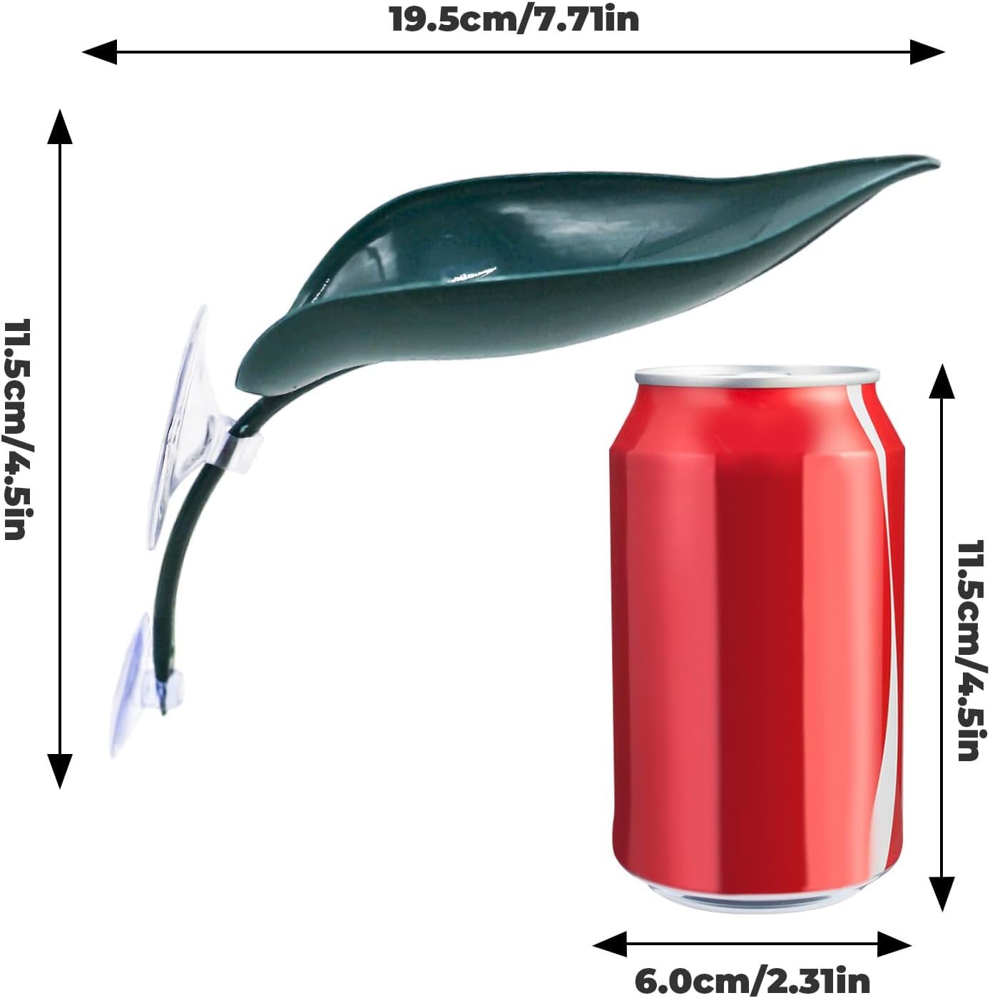 3 Pack Plastic Leaf Decorations with Suction Cups, Frog Habitat Platform, Reptile Decorations for Terrarium, Tank Terrarium Accessories for African Dwarf, Toad