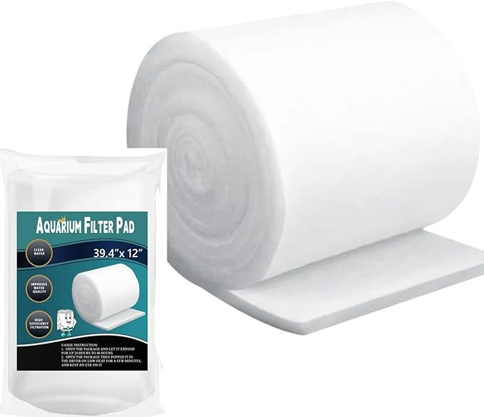 Aquarium Filter Pad 39.4 x 11.8in Aquarium Filter Media for Crystal Clear Water Fish Tank Ponds Garden Saltwater Fershwater Plant Trutle