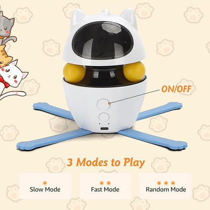 Nobleza Cat Laser Toy, 3-in-1 Interactive Cat Toys for Indoor Cats, Automatic Laser Pointer for Cats, Black & White