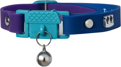 Kittyrama Monte Carlo Cat Collar with Bell. Breakaway Collar. Won't Rub Fur. Lightweight, Soft & Comfy