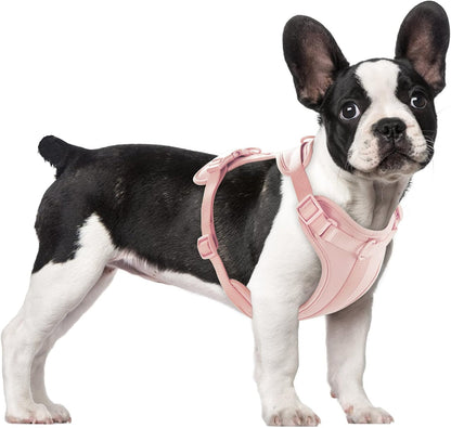 Wisedog No Pull Lightweight Dog Vest Harness with Soft and Comfortable Cushion, Breathable Mesh, for Small Medium Large Dogs Walking (M(Neck: 11.81"-18.11";Chest: 18.11"-27.95"), Gossamer Pink)