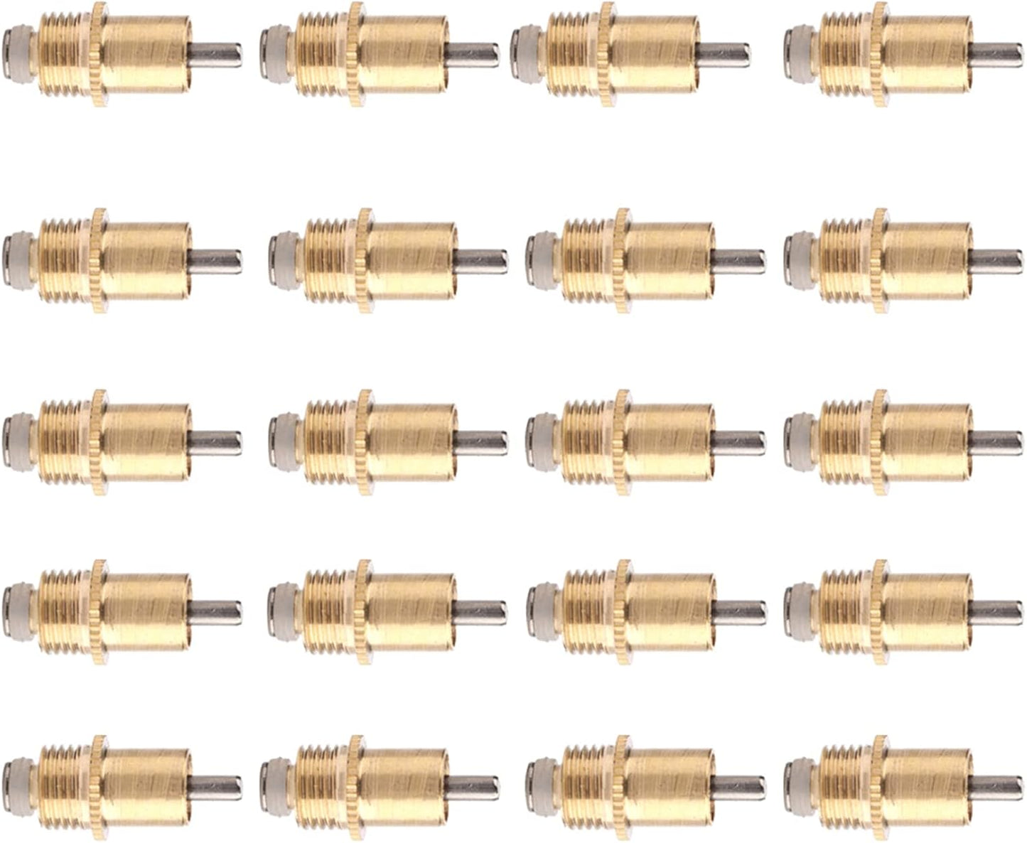 20Pcs Rabbit Drinker Nipple Waterer Set, Automatic 360 Degree Long Automatic Rabbit Nipple Drinker, Stainless Steel Nipples Cage Accessories, Drinking Water Tool for Small Animals