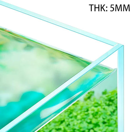 LYPHARD AQUARIUMS 9.5 Gallon Rimless Aquarium, Ultra Clear Glass Low Iron Small Fish Tank for Betta, L15.7×W11.8×H11.8 Inches Thickness 5mm with EVA Foam Mat Included
