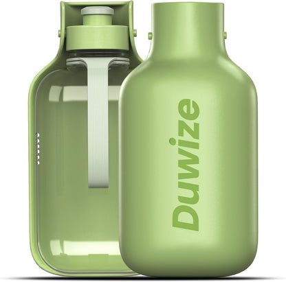 Portable Dog Water Bottle – 19 oz, Exclusive Latest Large Wide-Mouth Folding Design, Durable Handle Strap, Food-Grade Plastic, Ideal for Walking, Hiking & Outdoor Travel（Army green）