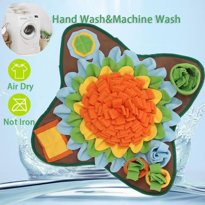 Dogs Snuffle Mat Pet Feeding Mats Puppy Sniffing Pad,Cat Doggies Interactive Puzzle Toys for Multiple Breeds Encourages Natural Foraging Skills,Training and Stress Release (Orange)