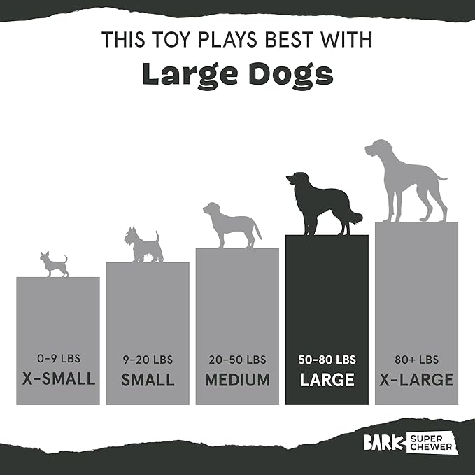 Barkbox Get Ripped Margrrrita Super Chewer Tough Dog Chew Toy for Aggressive Chewers, Plush Cover with Rubber Core - 2 Toys in 1 – Two Layer Treat Dispensing Dog Toy for Large Dogs