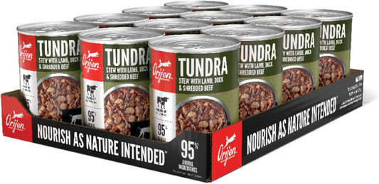 ORIJEN Real Meat Shreds, Grain-Free, Tundra Stew, Premium Wet Dog Food