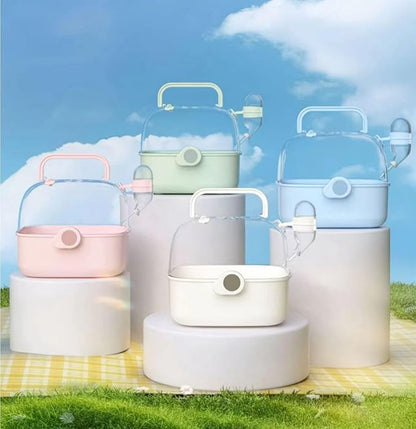 Portable Hamster Carrier Cage for Travel - Acrylic Small Animal Cage with Ventilation Holes,Escape-Proof Hamster Travel Cage for Outdoor Picnics, Vet Visits(Pink)