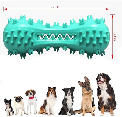 Carllg Puppy Teething Chew Toys, Dog Toys for Aggressive Chewers, Indestructible Tough Durable Toothbrush Toys, Squeaky Interactive Dog Toy for Small Medium Large Breed