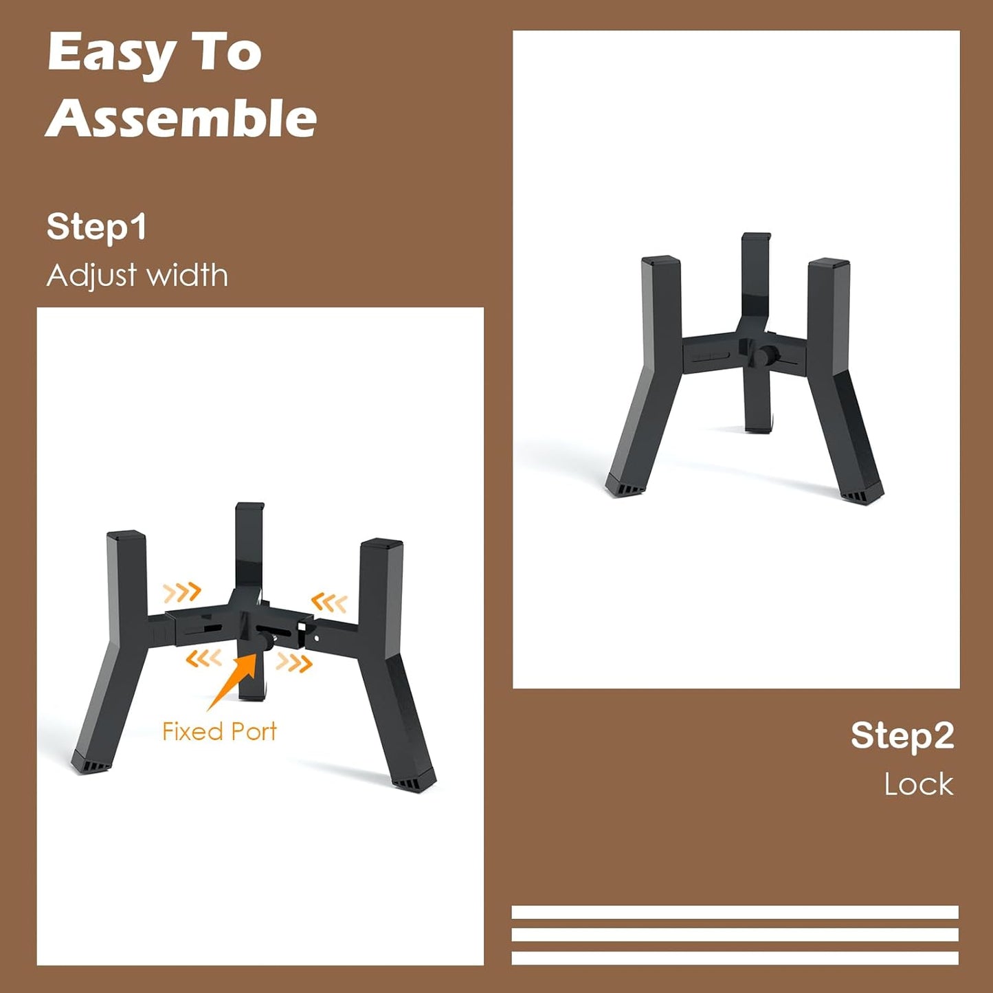 Elevated Dog Bowl Stand for Small Dogs, Adjustable Width 5-8", Raised Dog Food Water Bowls Holder, Bowl Not Included