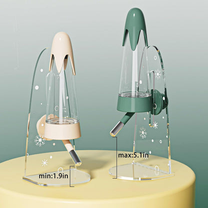 4.2 Oz Hamster Water Bottle with Stand No Drip for Syrian Dwarf Hamsters, Gerbils, Little Mouse, Small Pet Rodents (Green, with Stand)