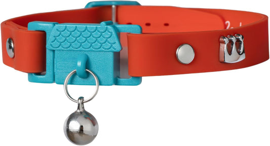 New Kittyrama Cat Collar with Bell. As Seen in Vogue. Breakaway, Quick Release, Hypoallergenic, Vet Approved. Lightweight Kitten Collar. Soft & Comfy. Saffron