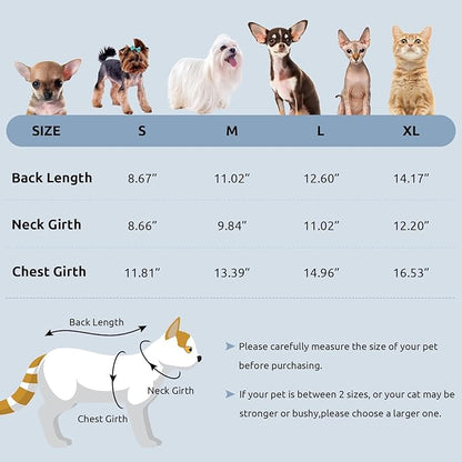 ASENKU Cat Sweater Soft Warm Puppy Clothes Knitwear for Kittens & Small Dogs, Thick Knitted Sweater for Sphynx Hairless Cats Teacup Chihuahua and Extra Small Dogs (Blue, L)