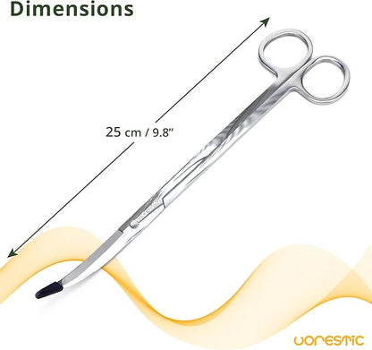 Long Aquarium Scissors for Plants 9.8 inches, Aquascaping Scissors Curved, Aquarium Plant Trimmer, Aquascape Tools, Terrarium Tools for Plants